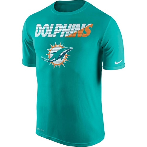 NFL Men's Miami Dolphins Nike Aqua Legend Staff Practice Performance T-Shirt